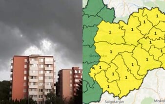 Na východe Slovenska hrozia silné búrky. SHMÚ vydal výstrahy prvého stupňa (+mapa)