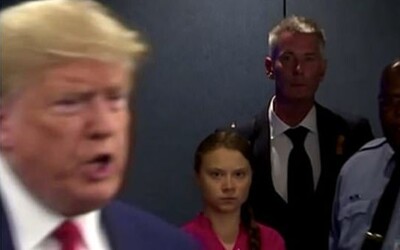 Nenávistný pohled Grety Thunberg směrem k Trumpovi si lidé oblíbili. Vzniklo množství vtipných obrázků