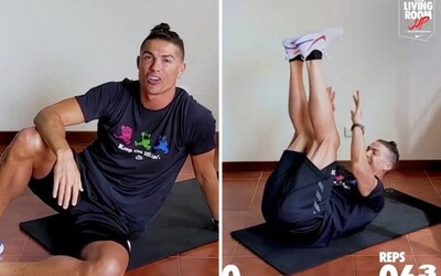 Neuvěřitelných 142 opakování za 45 sekund. Cristiano Ronaldo tě vyzývá k zpevňování břišního svalstva