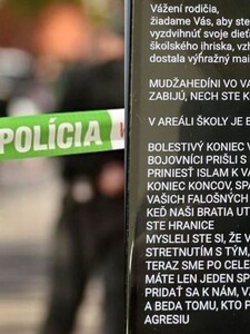 Neznámi oznamovatelia poslali do slovenských škôl znepokojivé správy: vraj sa bude prelievať krv učiteľov, prípad už prevzala NAKA