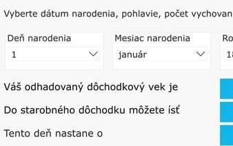 Nová dôchodková kalkulačka: Vylepšený výpočet dokáže presne vypočítať, kedy pôjdeš do dôchodku