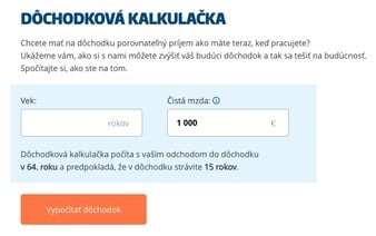 Nová kalkulačka: Zisti, aký budeš dostávať dôchodok. Stačí zadať svoj vek a priemerný plat