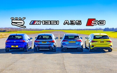 Nový Golf R při sprintech rozdrtil konkurenční Audi, BMW i Mercedes-AMG