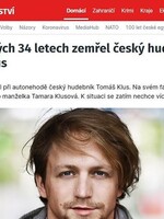 O smrti Tomáše Kluse koloval na internetu dvojitý fake. Klus nezemřel a web iDNES.cz o tom nepsal