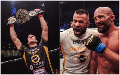 OKTAGON MMA má nového šampióna. Viktor Pešta rozbil nemeckému Terminátorovi nos a doktor súboj zastavil