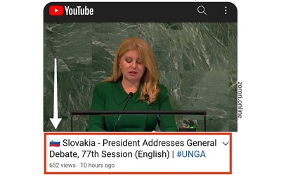 OSN si pomýlila vlajku Slovenska a Slovinska. Prezidentke Čaputovej venovali nesprávne emoji