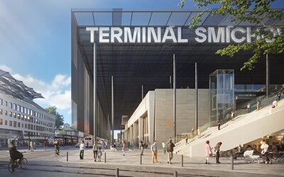 Obrazem: Takto bude nově vypadat Smíchovské nádraží. Hřib slibuje supermoderní dopravní terminál