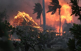 Ohnivé peklo na havajském ostrově Maui. Lidé před živlem utíkali do oceánu