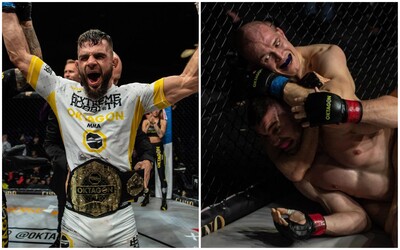 Oktagon MMA má nového šampióna, Gábor Boráros sa vrátil v plnej sile a nechýbalo ani tvrdé KO kopom do hlavy