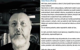 Oskar Rózsa sa vyjadril k novej slovenskej hymne: Môj osobný príbeh s hymnou už bude asi navždy poznačený gučou v hrdle a slzami