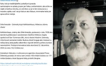 Oskar Rózsa šíri hoax o prezidentovi Ukrajiny. Zelenskyj údajne kúpil Hitlerovo sídlo