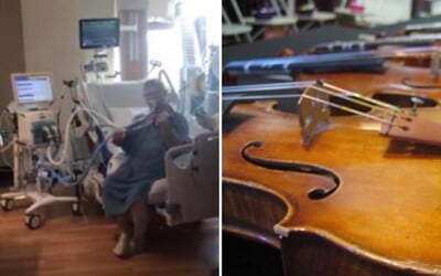 Pacient s Covidom zahral na husliach, aby poďakoval zdravotníkom. Nezabránila mu v tom ani pľúcna ventilácia