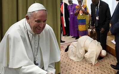 Pápež František bozkával nohy sudánskym vodcom, aby sa už nikdy nevracali k občianskej vojne