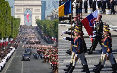 Po Paríži na vojenskej prehliadke pochodujú aj slovenskí vojaci z Trebišova. Symbolizujú pevné spojenectvo v NATO