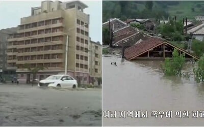 Po hladomore prichádzajú extrémne záplavy. V Severnej Kórei je už vyše tisíc domov pod vodou, evakuujú ľudí