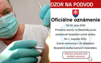 Podvodníci lákajú ľudí na bezplatné zubné implantáty. Na falošné príspevky neklikaj