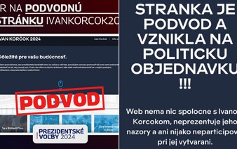 Podvodný web imituje stránku Ivana Korčoka. Objavujú sa na nej aj správy odkazujúce na Pellegriniho