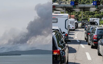 Požiare v Chorvátsku úplne ochromili dopravu. Dlhé kolóny sa tvoria až po turisticky obľúbený Split