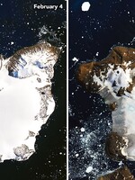 Podívej se, jak vypadá Antarktida po rekordním teple na začátku února