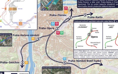 Praha dostane metro S – podzemní vlakovou dráhu. Nové stanice protnou Florenc, Operu, Karlovo náměstí i Bratří Synků