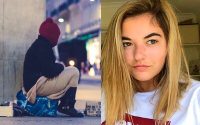 16letá dívka našla bydlení bezdomovci a vybrala pro něj 30 tisíc korun