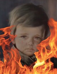 Prekliatie obrazu plačúceho chlapca: jeho majiteľom vyhoreli domy do tla. Plamene ušetrili len maľbu