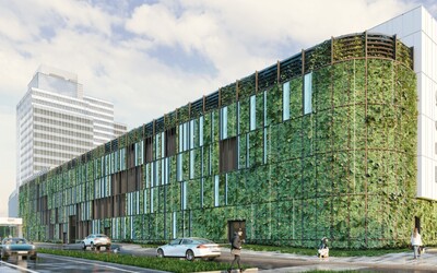 Prémiové nákupné centrum v Bratislave odhalilo novú prístavbu. Na zelenej fasáde bude vyše 40-tisíc druhov rastlín