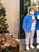 Prezidentka Zuzana Čaputová a deti zo strednej školy napiekli medovníky tým, ktorí boli počas Vianoc v službe