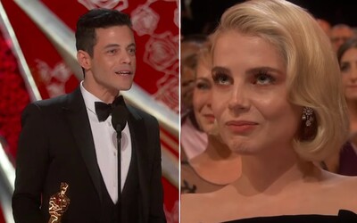 Rami Malek v dojemné děkovné řeči téměř rozplakal svoji přítelkyni Lucy. Zamiloval se do ní díky Bohemian Rhapsody