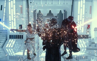 Rey používá Sílu na stormtroopery a Darth Sidious mluví o posledním souboji světla proti temnotě