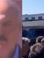 Robotníci vykričali Lukašenkovi priamo do tváre, aby odišiel. Ten stratil reč a zvládol sa len poďakovať