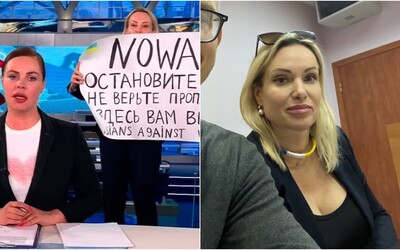 Ruská novinářka, která narušila vysílání televize, dostala pokutu 30 tisíc rublů. Vězení se ale ještě možná nevyhnula