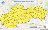 SHMÚ: Сильні шторми загрожують усій Словаччині, вони можуть спричинити повені 