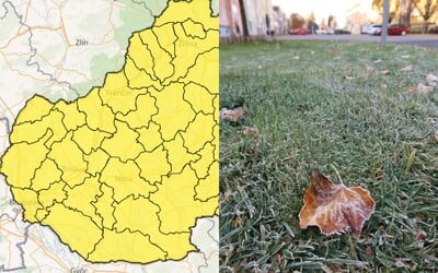 SHMÚ vydáva výstrahy pred prízemným mrazom. Teplota môže klesnúť na -4 stupne Celzia (+ mapa)