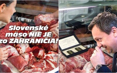 SNS je opäť na smiech. Strana propaguje slovenské mäso na fotke, ktorú kúpila za pár eur z fotobanky