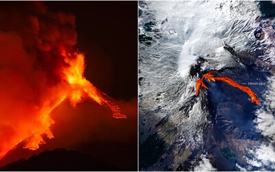 Sicílska sopka chrlí lávu, prírodné divadlo vidieť až z vesmíru. Prúdy Etny šľahajú aj 300 metrov nad kráterom
