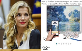 Šimkovičovej obraz, ktorý bude vystavovať, nie je jej originálnym dielom. Ministerka sa inšpirovala Monetom