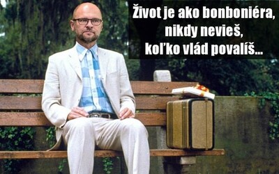 Slováci sa vtipnými memes vysmievajú z hroziaceho pádu Hegerovej vlády. Zo Sulíka spravili vypočítavého Forresta Gumpa