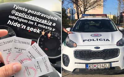 Slovák dostal pokutu za nerozvážne správanie na Instagrame. Za jazdy si odfotil pokutové bločky a označil profil polície