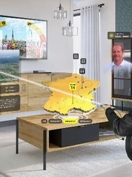 Slovenská firma MATSUKO vytvorila hologram riaditeľa Tour de France. Pomocou 3D okuliarov prevedie fanúšikov pretekmi