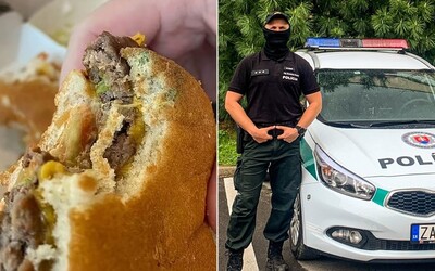 Slovenská polícia sa vysmiala fejkovému ruskému McDonald's: Rusi milujú plesnivé hamburgery s hmyzom v omáčke zo skazeného Západu