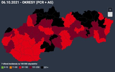 Slovensko by malo mať podľa covid automatu už 20 čiernych okresov, upozorňujú Dáta bez pátosu