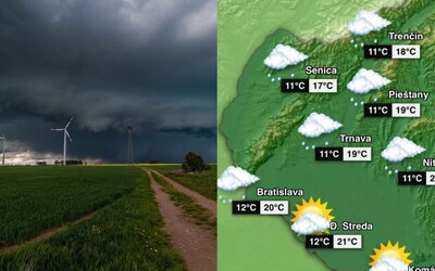 Slovensko čoskoro zasiahnu silné búrky. Slnečné počasie vystrieda dážď a krúpy