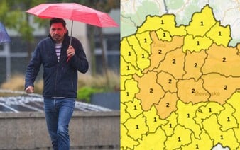 Slovensko dnes zasiahnu intenzívne dažde. SHMÚ vydal výstrahy prvého aj druhého stupňa