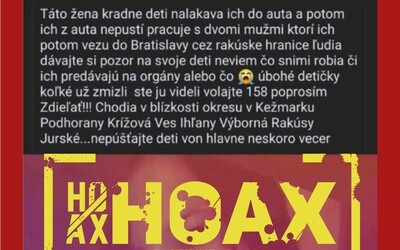 Slovenskom sa šíril obludný hoax o únoscoch detí. Agresiu a nadávky si odniesla nevinná žena