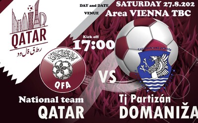 Slovenský klub Partizán Domaniža z 5. ligy odohrá prípravný zápas s reprezentáciou Kataru