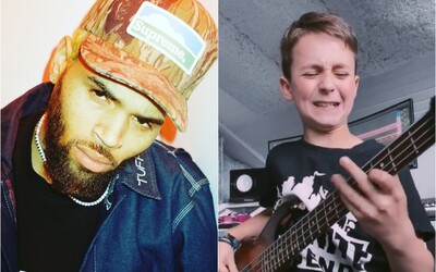 Spevák Chris Brown zdieľal na 80-miliónovom profile mladého slovenského basgitaristu Arona Hodeka