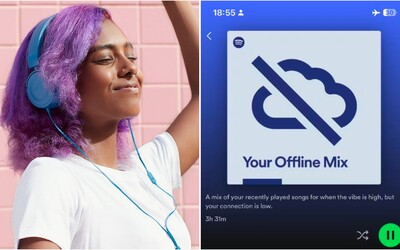 Spotify přichází s novou funkcí na offline poslech hudby: Tvůj mix půjde přehrát, i když nebudeš mít signál