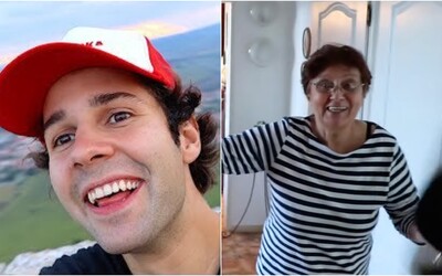 Youtuber David Dobrik po 16 letech navštívil Slovensko. Jeho babička plakala ve dveřích, daroval jí 10 tisíc eur
