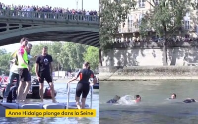 Starostka Paríža sa kúpala v Seine. Chcela dokázať, že rieka je čistá